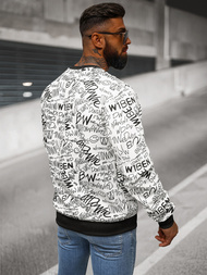 Balta vyriškas džemperis OZONEE JS/8B1218/1