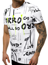 Balti vyriški marškinėliai OZONEE JS/SS10926