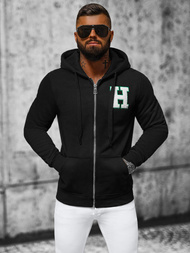 Juodas vyriškas džemperis su gobtuvu OZONEE NB/MF2006