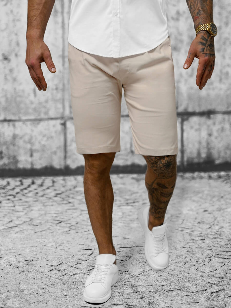 Smėliniai vyriški chino šortai OZONEE O/P4052