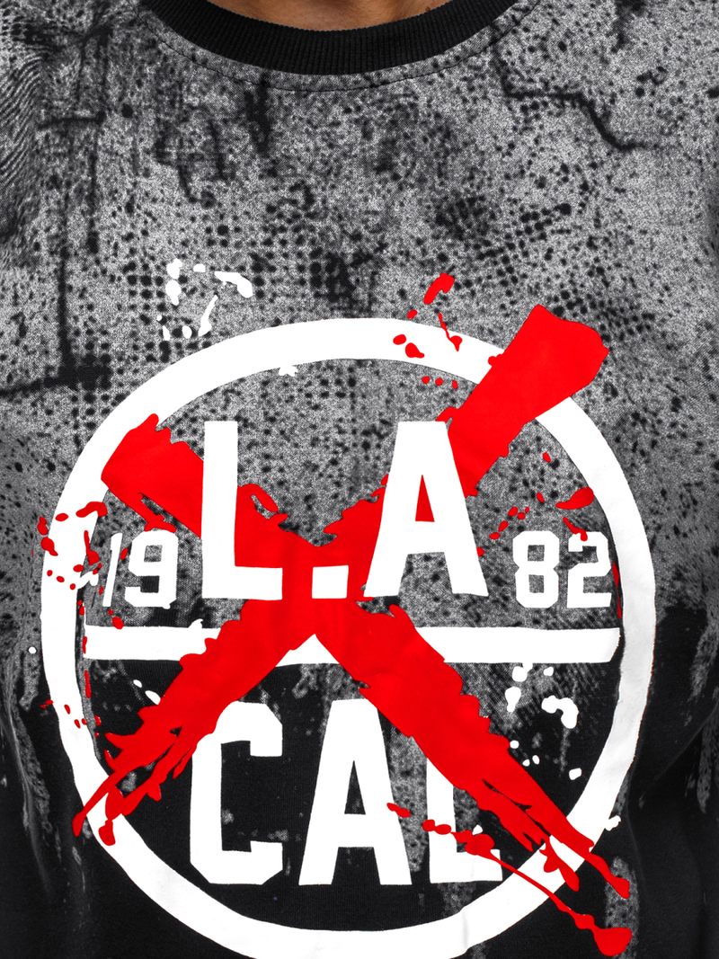 Juodas vyriškas džemperis OZONEE JS/22053Z