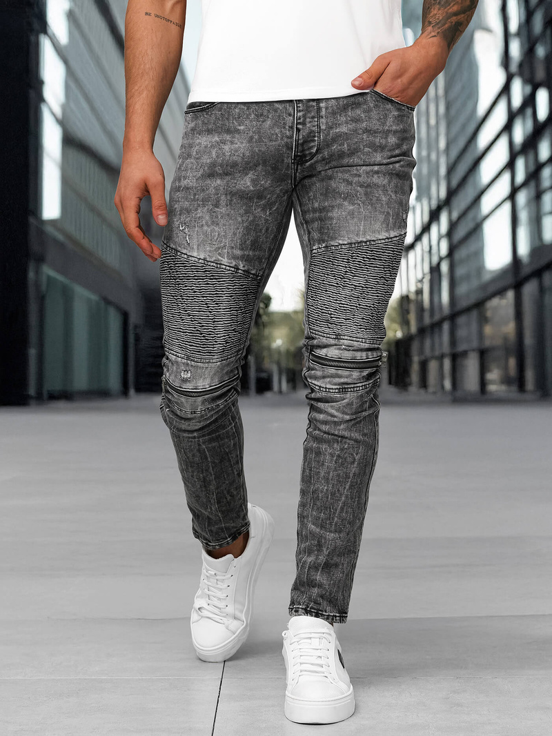 Juodai vyriški džinsai OZONEE NB/MP0069NZ