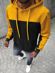 Juodi vyriškas džemperis su gobtuvu OZONEE JS/JZ11058