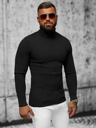 Juodas Vyriškas Megztinis OZONEE L/1596Z