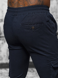 Granatiniai vyriškos chino jogger stiliaus kelnės OZONEE NB/MP0201BS