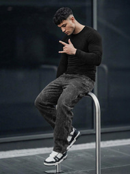 Grafitiniai vyriški džinsai OZONEE O/KK2828/5Z