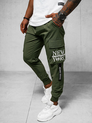 Rusvai žalsvos Vyriškos Chino Kelnės OZONEE O/PS5516