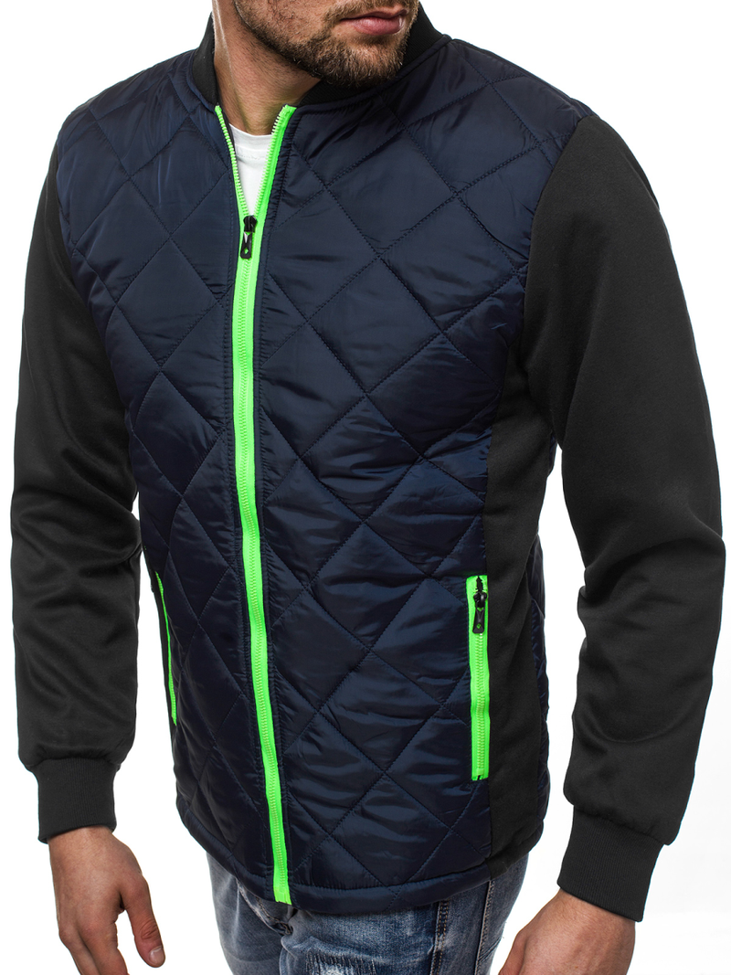 Pereinamojo laikotarpio tamsiai mėlyna vyriška striukė OZONEE JS/TY17Z