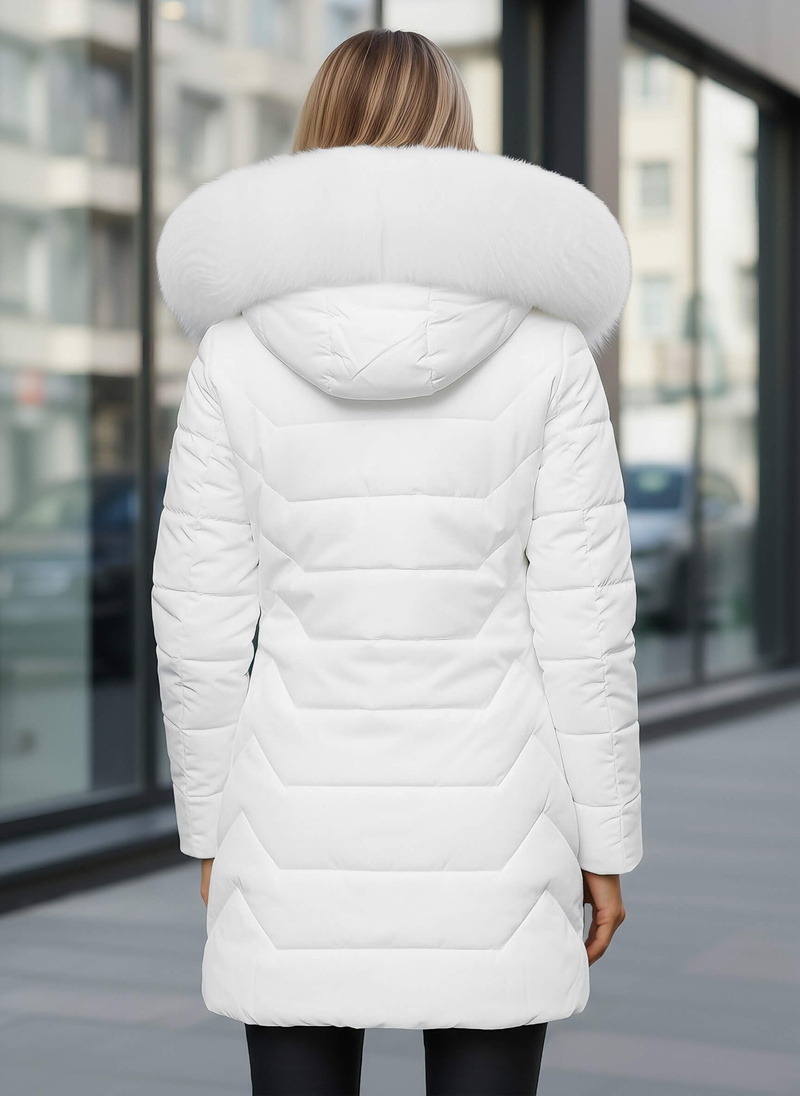 Baltas moteriška striukė OZONEE JS/16M9121/281Z