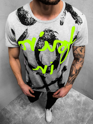 Pilki vyriški marškinėliai OZONEE JS/KS1985Z