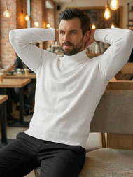 Baltas vyriškas megztinis OZONEE JS/59B3603/1