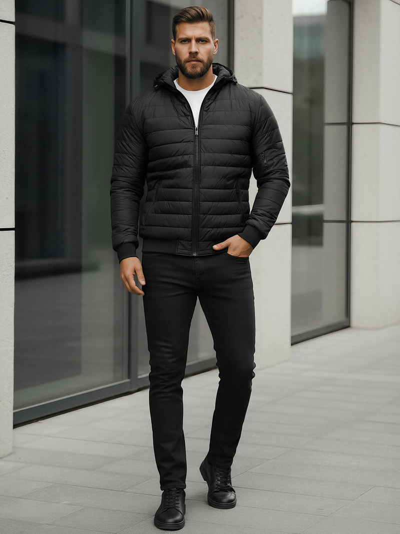 Juoda vyriška striukė OZONEE JS/MY13Z