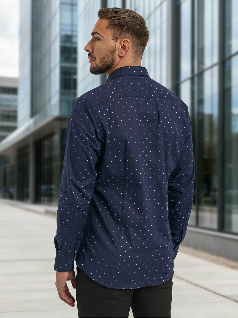 Granatinė vyriški marškiniai OZONEE V/V181