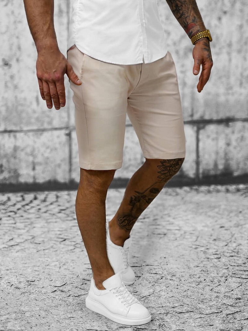 Smėliniai vyriški chino šortai OZONEE O/P4052