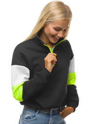 Juodas moteriškas džemperis OZONEE JS/KSW2024