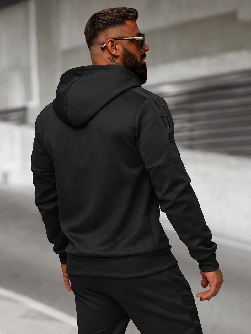 Juodas vyriškas sportinis kostiumas OZONEE O/LN11760