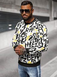 Balta vyriškas džemperis OZONEE JS/8B1220/1