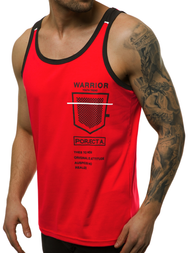 Raudoni vyriški berankoviai marškinėliai OZONEE JS/SS11076