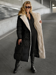 Juodai-baltas moteriška striukė OZONEE JS/16M9168/392B