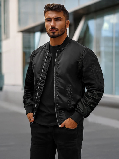 Juoda vyriška bomber striukė OZONEE O/8905Z