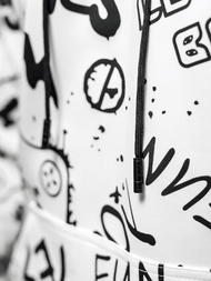 Baltas vyriškas džemperis su gobtuvu OZONEE JS/8B1227/1