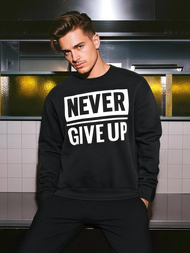 Juodas vyriškas džemperis OZONEE JS/8B1769/3