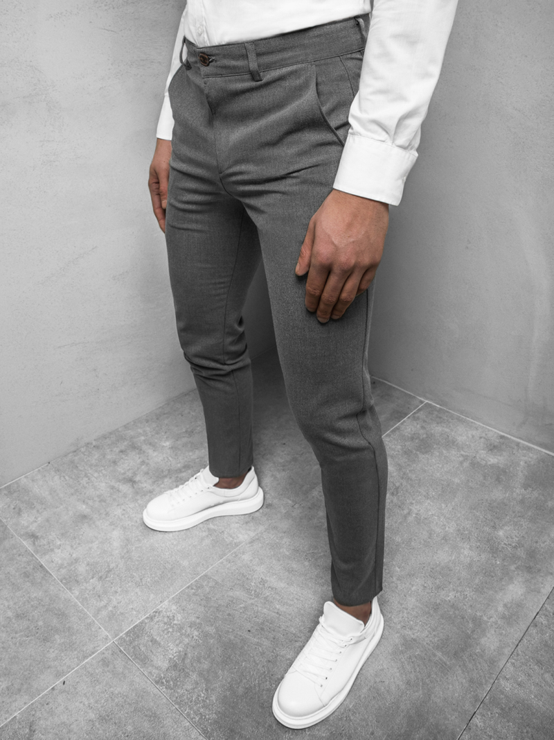 Grafitinės vyriškos chino kelnės OZONEE DJ/5502