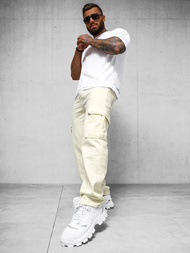 Ecru Vyriškos Kelnės OZONEE DO/4001