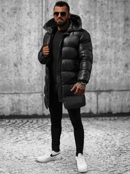 Juoda vyriška žieminė striukė OZONEE O/M800Z