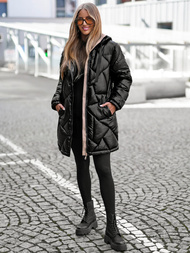 Juoda moteriška striukė OZONEE JS/5M3189/392Z