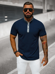 Granatinė vyriški polo marškinėliai OZONEE O/DA803