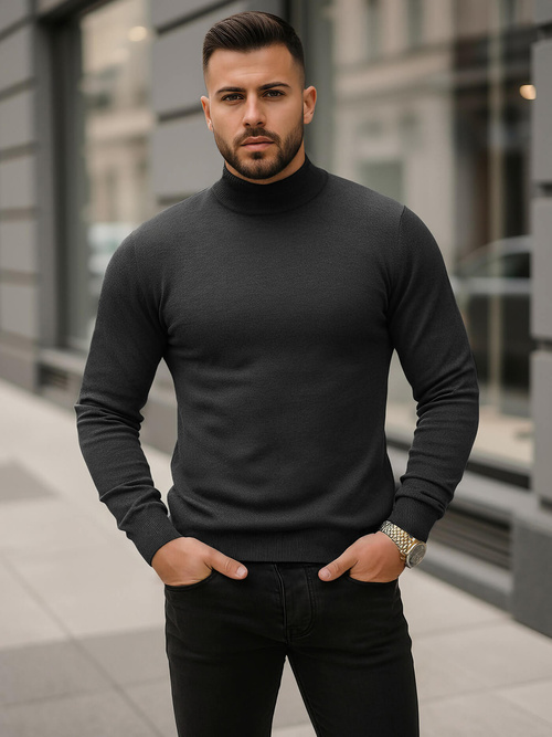 Grafitinis vyriškas megztinis OZONEE V/V24503