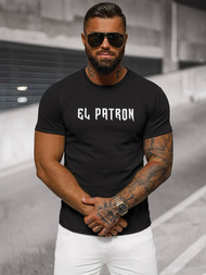 Juodi vyriški marškinėliai OZONEE O/T7283