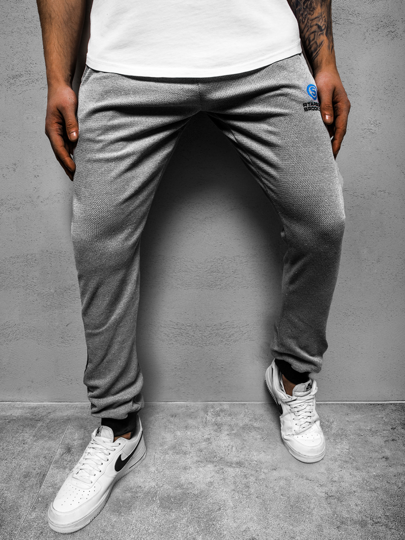 Pilkos vyriškos sportinės kelnės OZONEE JS/AM92Z