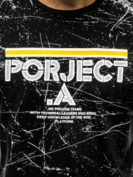 Juodi vyriški marškinėliai OZONEE JS/SS10917