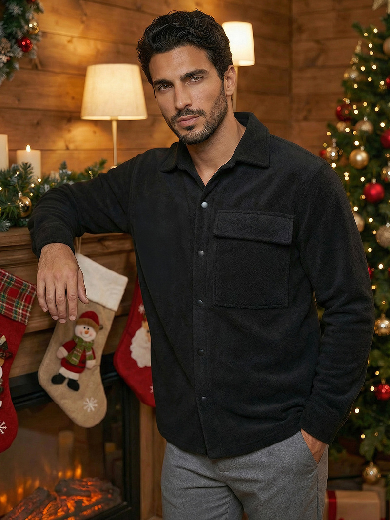 Juodi vyriški marškiniai OZONEE O/GOM23040Z