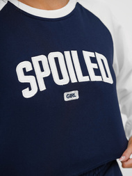 Granatinė-baltas moteriškas sportinis dviejų dalių kostiumas OZONEE JS/M58631AB