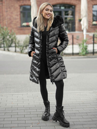 Juoda moteriška striukė OZONEE JS/16M9100/392Z