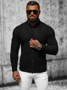 Juodas vyriškas megztinis OZONEE NB/MM6020/4