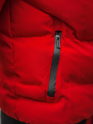 Raudona vyriška žieminė striukė OZONEE O/M798