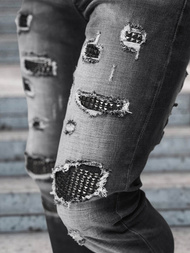 Juodai vyriški džinsai OZONEE NB/MP0152N