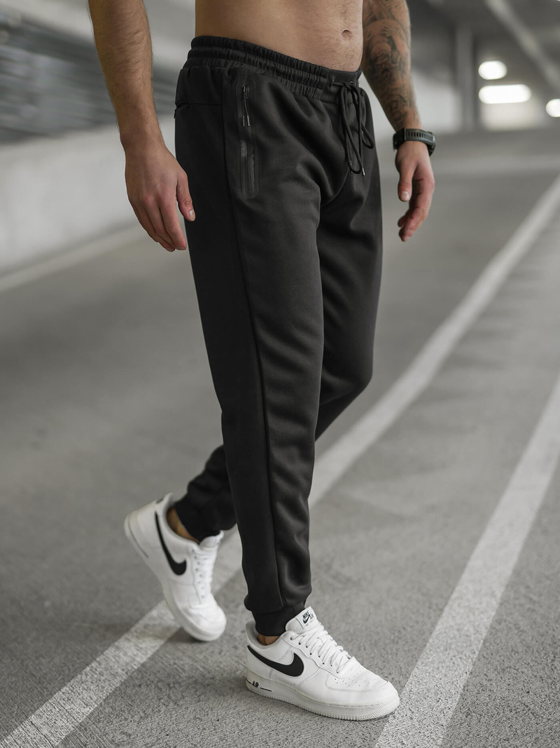 Juoda vyriškos sportinės kelnės OZONEE JS/17K1998/3