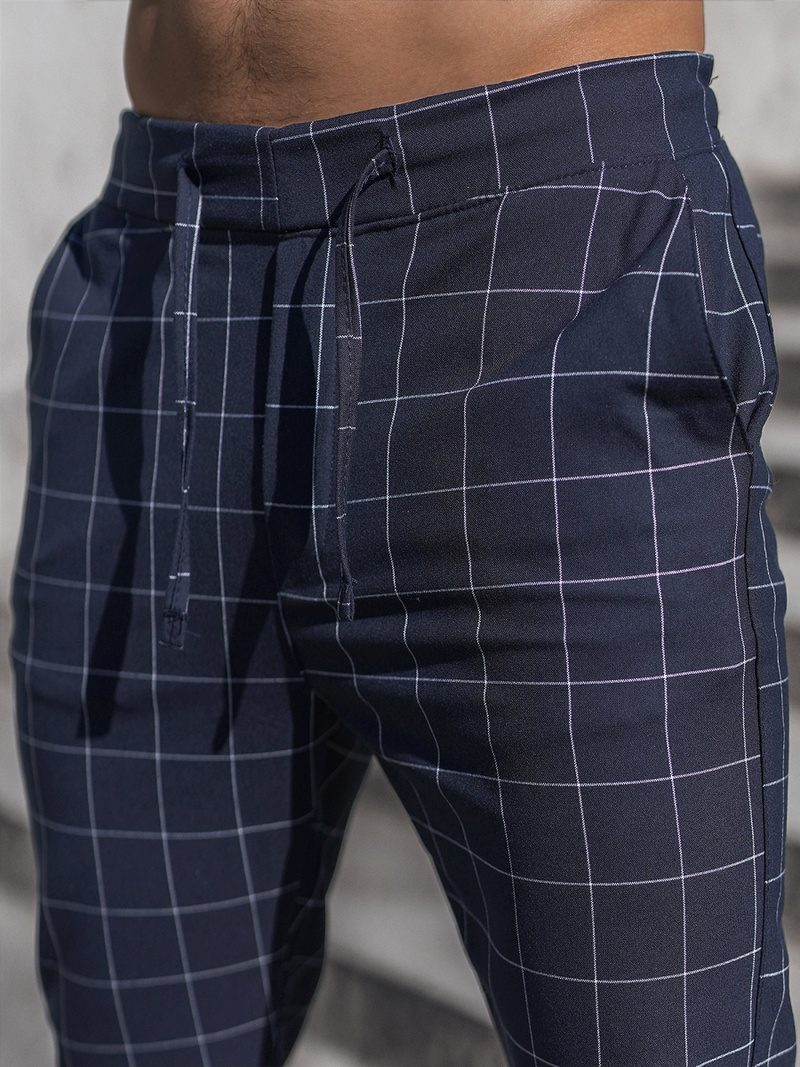 Granatinės vyriškos chino kelnės OZONEE DJ/2275/22Z