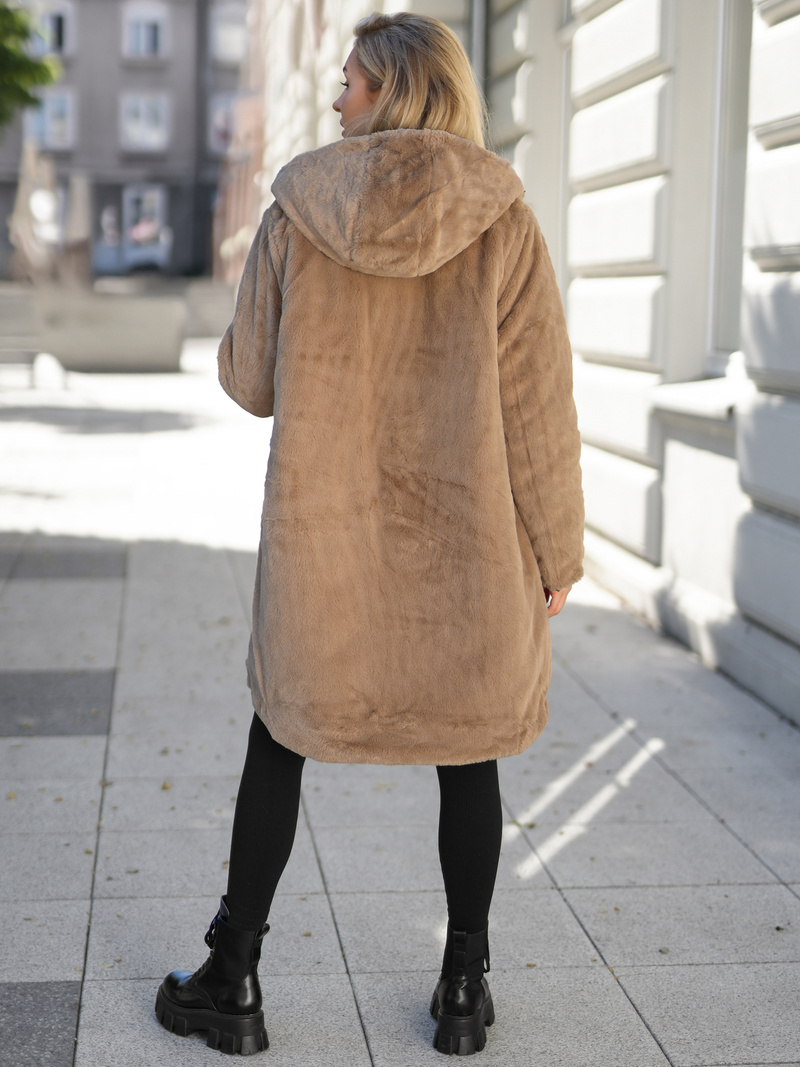 Juoda moteriška ilga žieminė striukė OZONEE JS/5M3352/392