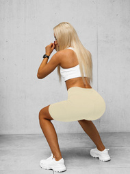 Trumpos moteriškos tamprės pieno spalva OZONEE O/K5-J