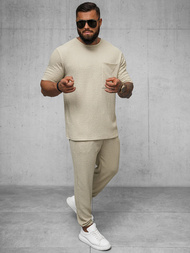 Smėlinis vyriški marškinėliai OZONEE O/Y960T