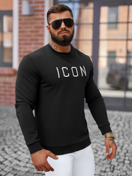 Juodas vyriškas džemperis OZONEE O/D7394Z