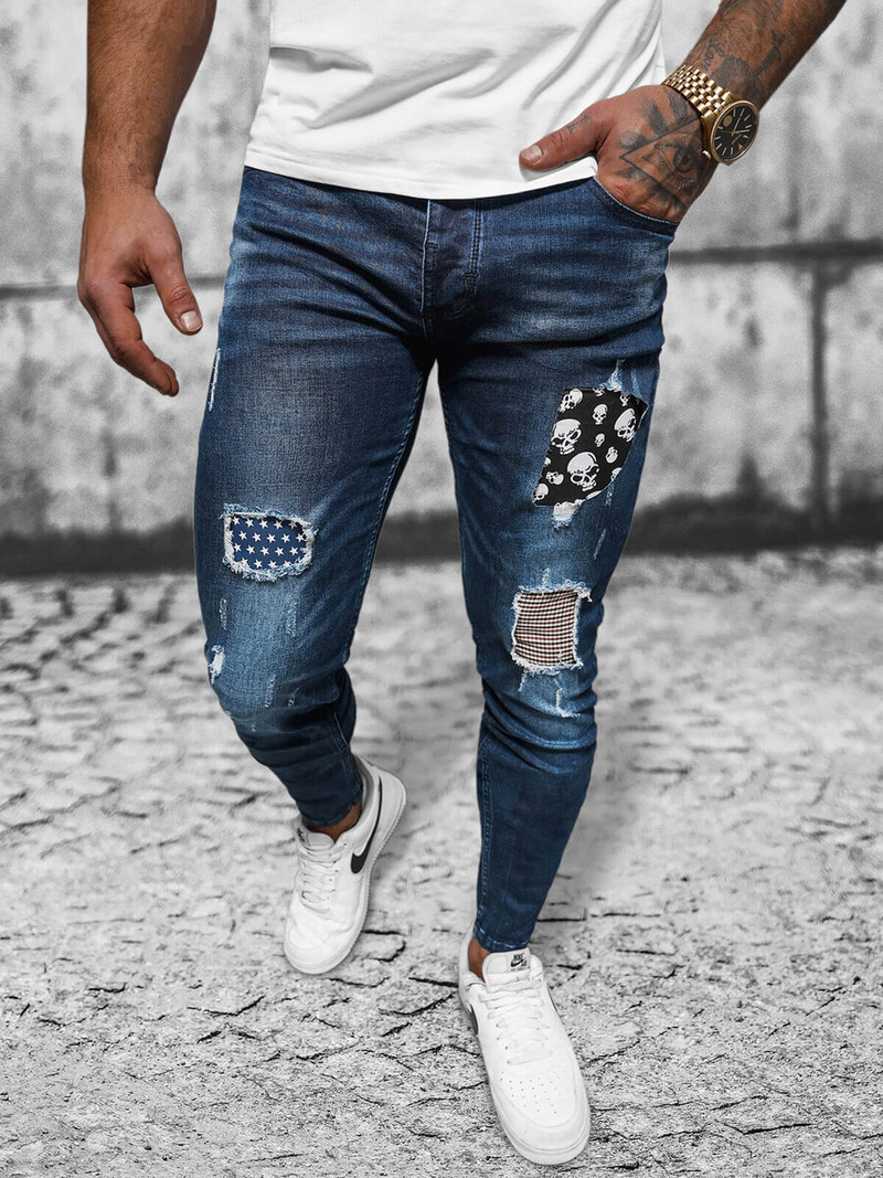 Tamsiai-mėlyni vyriški džinsai OZONEE NB/MP0015BS