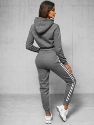 Grafitinis moteriškas sportinis dviejų dalių kostiumas OZONEE JS/8C67/5
