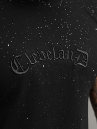 Juodi vyriški marškinėliai OZONEE O/QQ1386